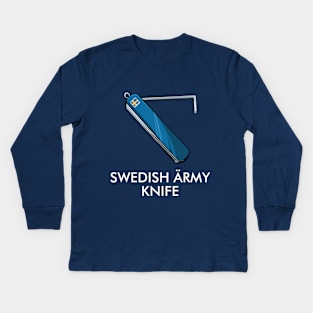 Swedish Army Knife Kids Long Sleeve T-Shirt